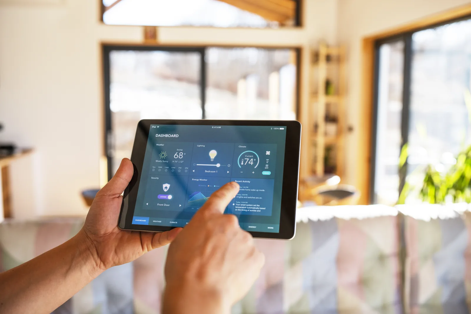 Home automation programmed from a tablet